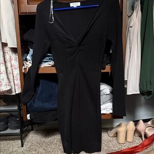 Elegant Black Long Sleeve Dress